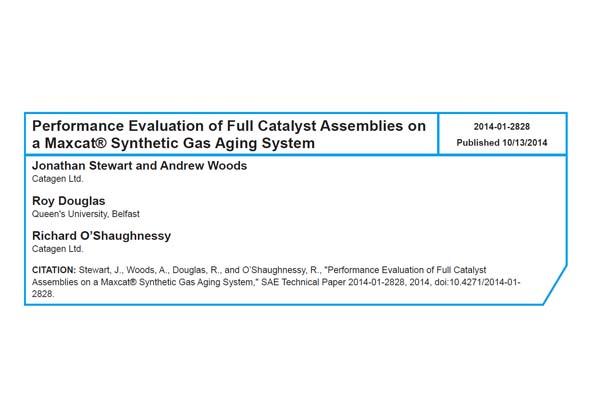 Paper – Analysis of the Effect of Oxygen Concentration on the Thermal Aging of Automotive Catalysts
