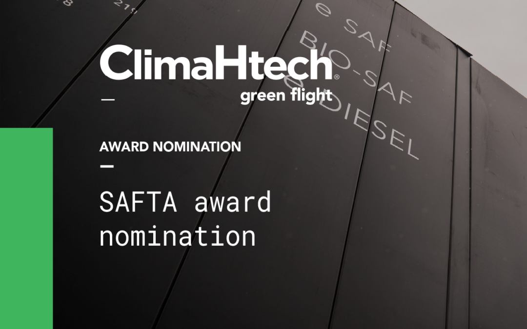 ClimaHtech Green Flight Nominated for Sustainable Aviation Futures Trailblazer Award